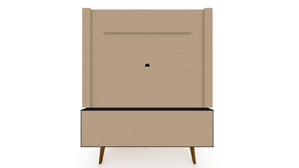 Manhattan Comfort Tribeca Mid-Century Modern 2-Piece Entertainment Center Black 6PMC70