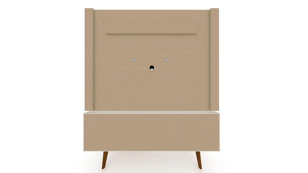 Manhattan Comfort Tribeca Mid-Century Modern 2-Piece Entertainment Center Off White and Terra Orange Pink 6PMC85