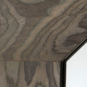 Ravine Layered Wood Frame Wall Mirror Neutral Tones Versatile Bedroom Entry Decor