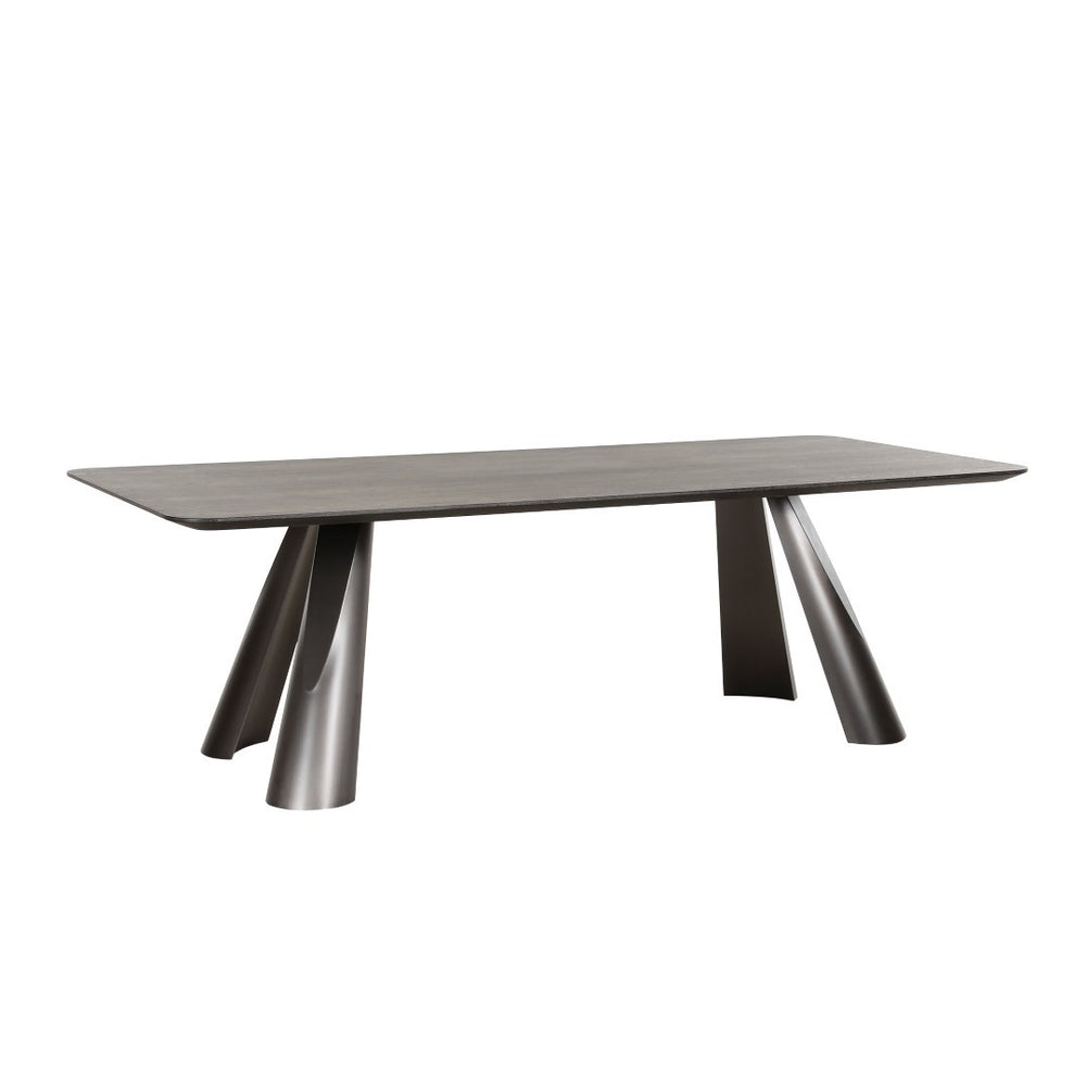 Pasargad Home Novara Round Dining Table - Modern Elegance For Sophisticated Dining Spaces D. Brown Mdf Plz-386dt