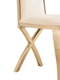 VIG Furniture Modrest Bonnie - Modern Beige Velvet & Champagne Gold Dining Chair (Set of 2) VGZA-Y906-BGE-GLD