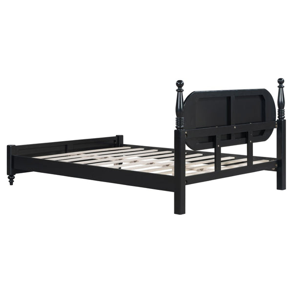 English Elm Queen Platform Bed Solid Wood Frame Velvet Upholstered Headboard Modern Bedroom N770PQ379968C