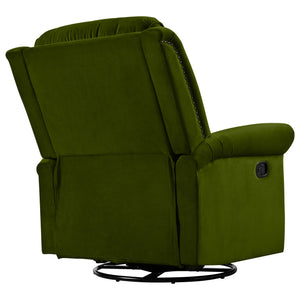 English Elm Christopher Knight Home® - 360° Swivel Recliner Plush Velvet Manual Rocker with Infinite Recline Support for Living Room Comfort Green N763P202666E