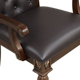 English Elm Madsinor Brown and Black Arm Chairs With Turned Front Legs (Set Of 2)