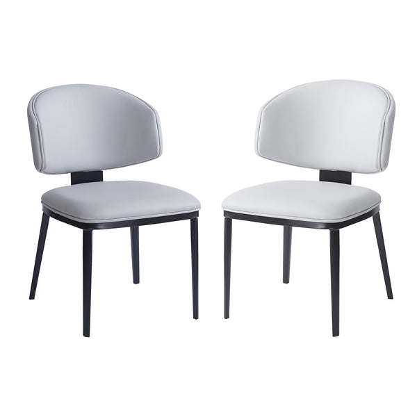 English Elm Christopher Knight Home® - 7 Pieces Modern Wood Faux Leather Metal Dining Set with Tapered Rubberwood Legs and Comfort Chairs Black+ Gray,Natural N768P263098G_6_64676.00NOAK