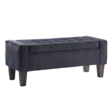 OSP Home Furnishings Baytown Storage Bench Charcoal