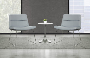 OSP Home Furnishings Thompson Contemporary Accent Chair with Chrome Sled Base for Office or Lounge Spaces THP-U42