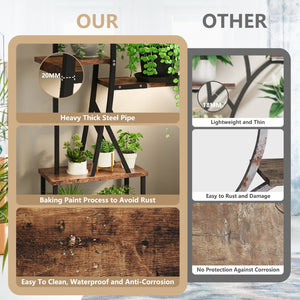 English Elm Plant Stand Indoor With Adjustable Grow Lights - 8-Tier S-Shaped Shelf For Stylish Space Saving Decor T3210P356965-GIGA