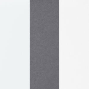 English Elm Creston Modern White High Gloss Pedestal Dining Set with Chrome, Grey Upholstered Sled Chairs, 5pc B062S01016