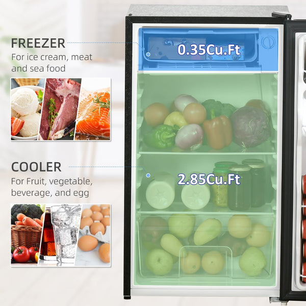 English Elm Homcom Compact Upright Freezer 1.1 Cu Ft with Reversible Door for Dorm or Office W2225P173904