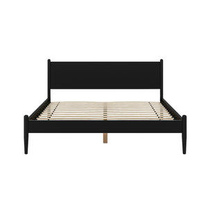 English Elm Mid-Century Modern Eastern King Wooden Platform Bed In Sleek Black - Durable, Stylish & Timeless Design B016S00023