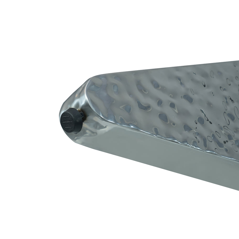 English Elm 53" Round Marble Dining Table With Rotating Turntable, Stainless Steel Base For 6, Modern Design W1535S00390