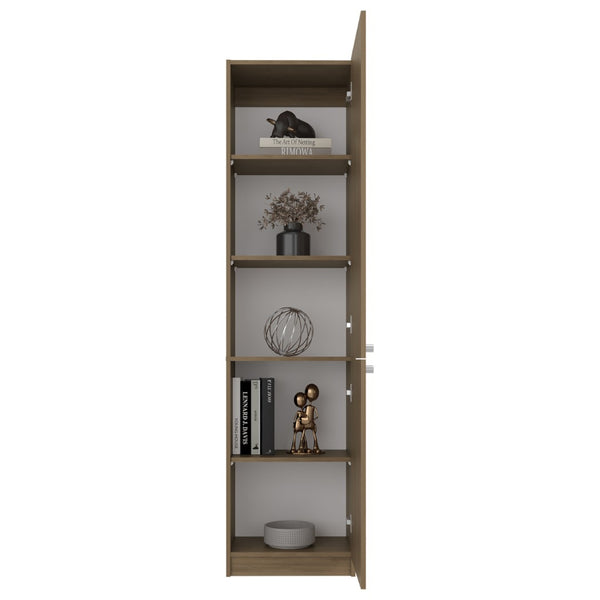 English Elm Home Vertical Freestanding Bookcase with Open Shelving and Enclosed Lower Cabinet B070P487568