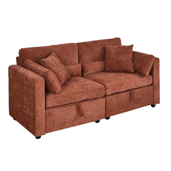 English Elm Yr2169or-ot,foot Pu Upholstered Ottoman with Solid Wood Legs and Polished Hardware Accents Brown W308P247760