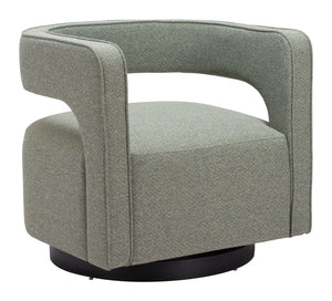 Turku Swivel Chair Sage Green 110013 Zuo Modern