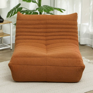 English Elm Bean Bag Floor Sofa Teddy Fleece Channel Tufted Foam Seat for Gaming Lounge T3971P405928