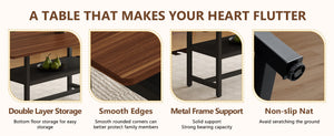 English Elm Table and Chair Set 71 Inch Walnut Grain Dining with 8 Tech Fabric Seats W1151S04283