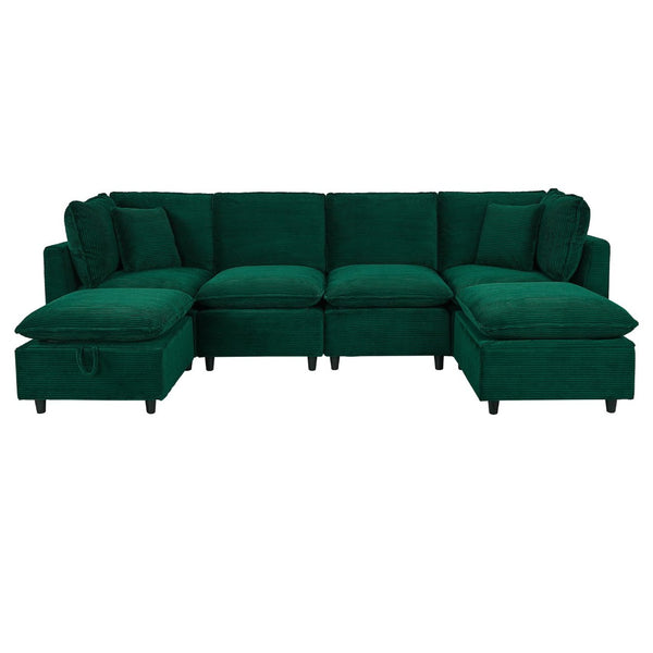 English Elm 2163gn-tea,teapoy Pu Upholstered Sofa with Solid Wood Legs for Modern Living Rooms W308P247508
