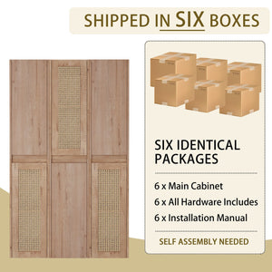 English Elm 36" Bathroom Side Cabinet - Wall-Mounted Floating Design With Soft-Close Doors & Versatile Storage W999S00341