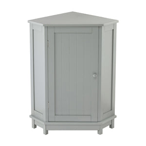 English Elm Grey Triangle Corner Cabinet Mdf Modern Bathroom Storage with Adjustable Shelves Gray N725P333564E