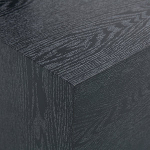English Elm 39.3*23.6*11.8 Low Profile Mdf Coffee Table Black Wood Grain Finish Modern Living Room W1151P433600