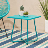 Christopher Knight Home® - Noble House - Alder Outdoor Modern 18" Side Table with Steel Legs -