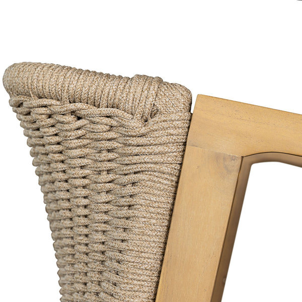 English Elm Christopher Knight Home® - Dining Rope-Backrest Chair Set of 2 with Removable Cushions, Acacia Wood Frame, Non-Slip Pads, Straps N779P210772L