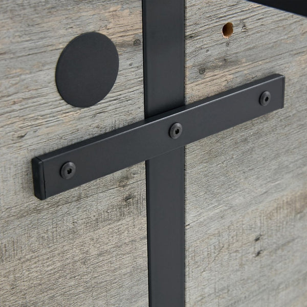 English Elm Table And Chair Set: Modern Grey Marble Dining Table With 6 Pu-Cushioned Chairs & Metal Frame W1151S01883-GIGA