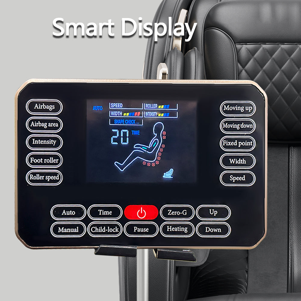 English Elm "Luxury Luxury 3D Zero Gravity Massage Chair with Mechanical Hand, SL-Track, Heated Back & Calves, Shiatsu, Bluetooth Speakers and Smart LCD Control for Home & Office Comfort W3327P296152