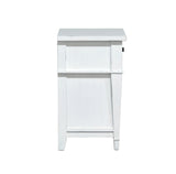 English Elm Wallace & Bay - Wallace & Bay  Coastal White 1-Drawer Nightstand