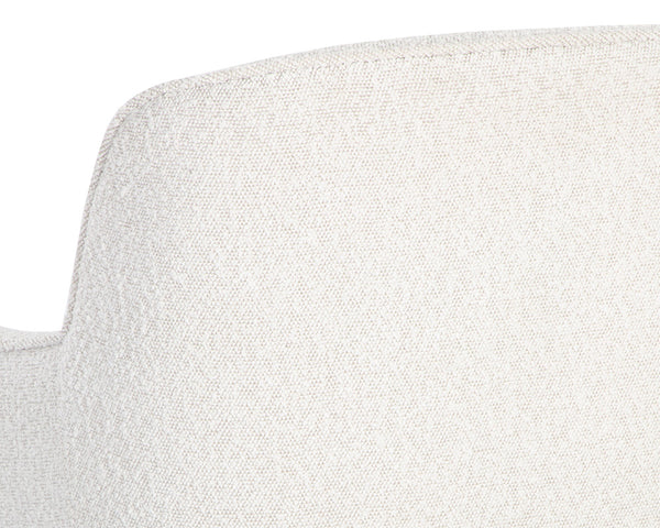 Sunpan Karina Office Chair - Chic Comfort with Modern Design, Curved Seat and Gold Steel Base for Your Workspace Copenhagen White