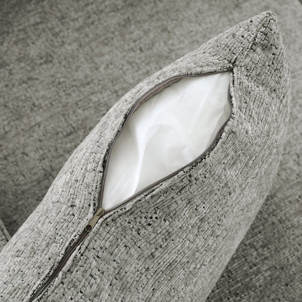 English Elm 109.9" Sectional Sofa Bed U-Shaped Pull-Out Sleeper with Storage Chaise, Cup Holders, USB Ports & Chenille Comfort LIGHT GREY N719S001910R