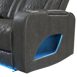 English Elm Taddeo Power Reclining Sofa with Led Lighting Usb Ports and Wireless Charging Pad B2726P435904