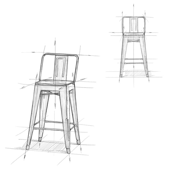 English Elm Keeley 24-Inch Metal Counter Height Stools Set Of 2 - Stylish, Durable, And Comfortable Seating Options B2732P253616