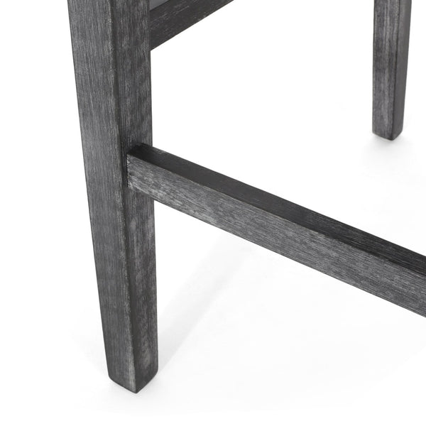 English Elm Upholstered Counter Stools Set of Two with Rubberwood Frame and Padded Armrests N780P365806G