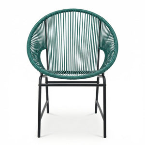 English Elm Nusa Outdoor 3 Piece Pe Rattan Chat Set with Iron Frame for Patio Balcony NUSA3PCSETTEL-N