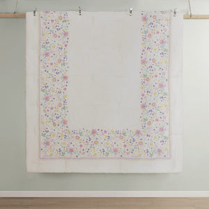 English Elm 4 Pcs Floral Reversible Cotton Comforter Set For Full/Queen With Stylish Throw Pillow - Purple Elegance B035P319909