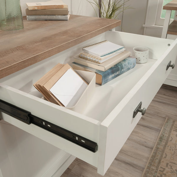English Elm Library Base - Compact White Storage Solution With Adjustable Shelf For Home Or Office Organization B356P402682