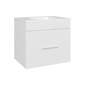 English Elm Bathroom Vanity Slim Sink Cabinet with Single Door, Engineered Wood, Space-Saving Modern Design White 28.35 L x 23.23 W x 11.81 H B097P350320