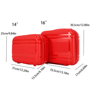 English Elm 6-piece Hard Shell Spinner Luggage Set Expandable Polypropylene with Combo Lock Red T3292P328777