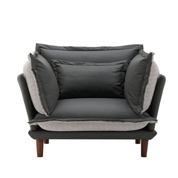 English Elm Modern Chenille Oversized Armchair - Plush Accent Chair For Cozy Living Room, Bedroom & Study W2997P236168