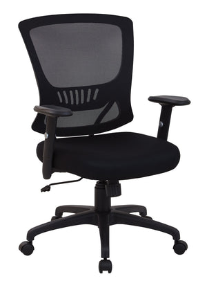 OSP Home Furnishings Mesh Back Ergonomic Task Chair with Lumbar Support Adjustable Arms and Locking Tilt EM91027-3