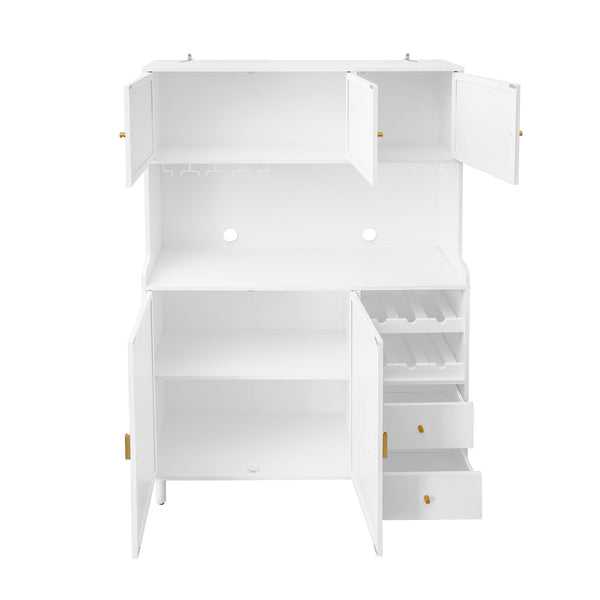 English Elm Accent Storage Cabinet with Pine Feet, Metal Handles, Anti-Tip L-Bracket, Stable, Easy-Clean Finish W688P183923