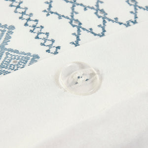 English Elm King/Cal Imani Cotton Chenille Duvet Cover Set - Geometric Tufted Print, OEKO-TEX, Button Closure B03596510