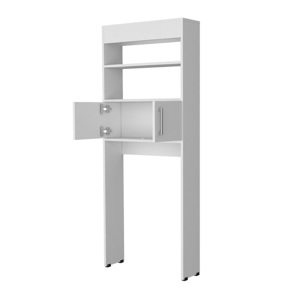 English Elm Bisbee Over-the-Toilet Bathroom Storage Cabinet with 2 Doors, 2 Open Shelves, White, Slim Design B128P287527