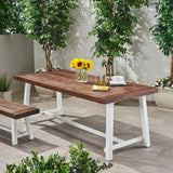 Christopher Knight Home® - Noble House - Carlisle Outdoor Eight Seater Iron Dining Table