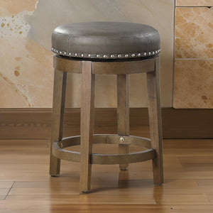 English Elm Bara Swivel Counterstools Faux Leather Nailhead Trim Set of 2 for Kitchen Island B056P416880