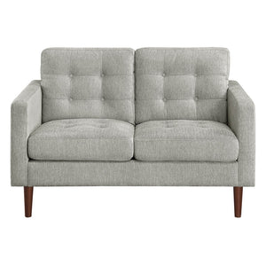 OSP Home Furnishings Grayburn Mid-Century Loveseat Smoke