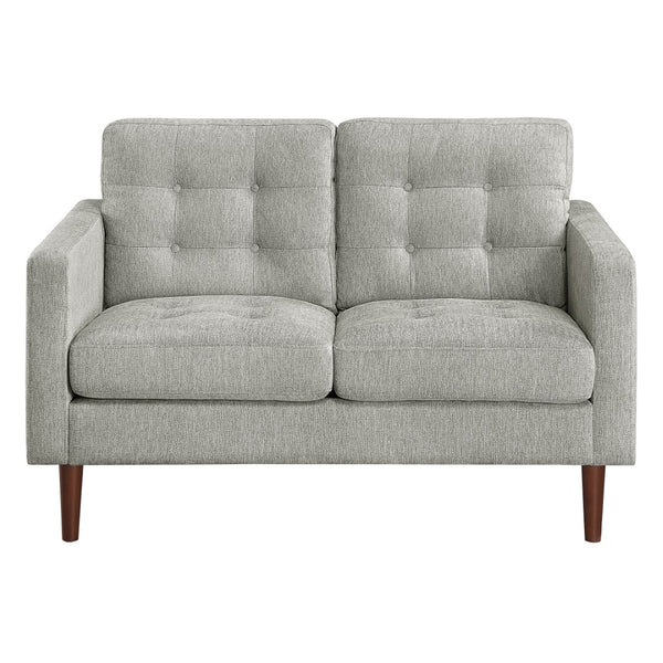 OSP Home Furnishings Grayburn Mid-Century Loveseat Smoke