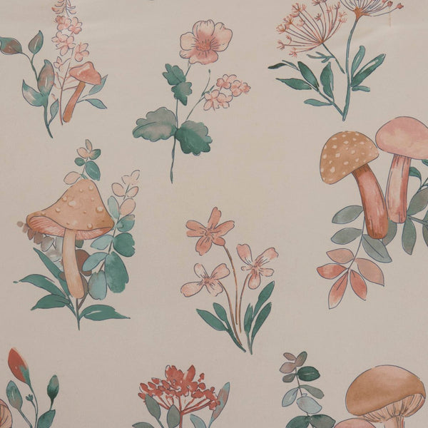 English Elm 4-piece Whimsical Mushroom Floral Microfiber Comforter Set with Shaped Accent Pillow Blush Multi B035P482877